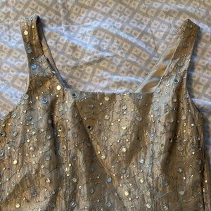 Champagne and sequin mini dress